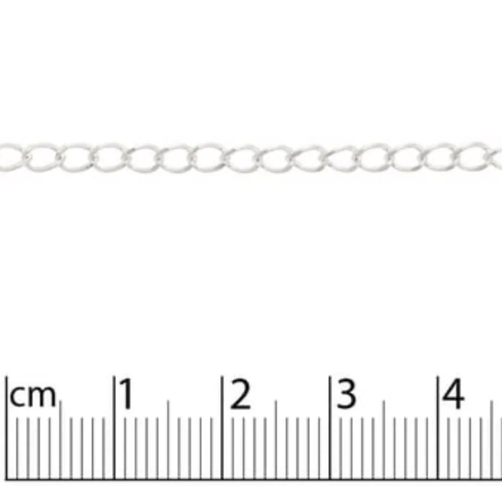 Silver Plated 3x4mm 30 ft Curb Chain for Jewelry Making - Picture 2 of 4